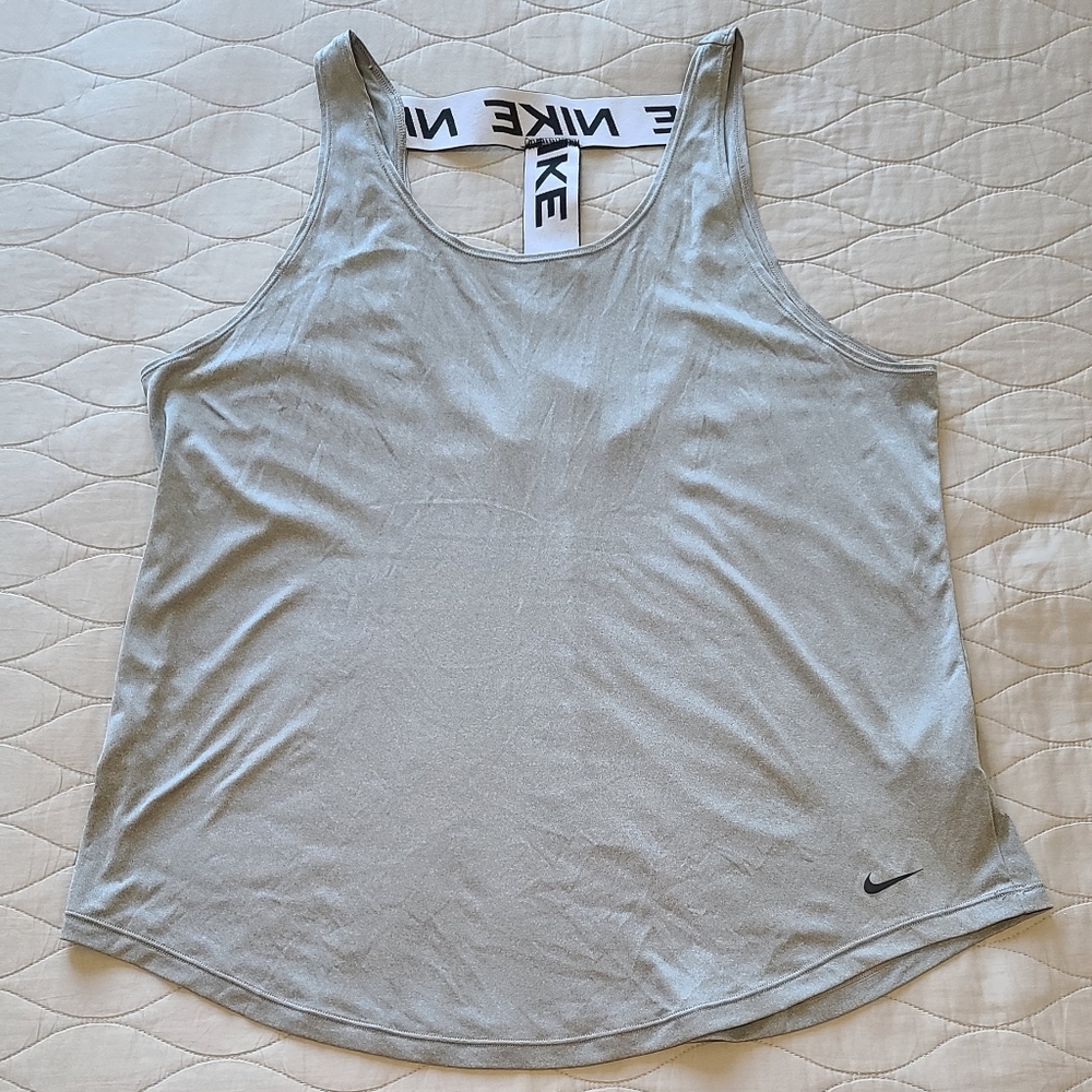 NWOT Nike Dri-Fit T-Back Tank - Gray, Size XL